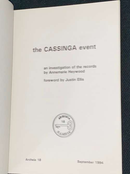 THE CASSINGA EVENT BY ANNEMARIE HEYWOOD