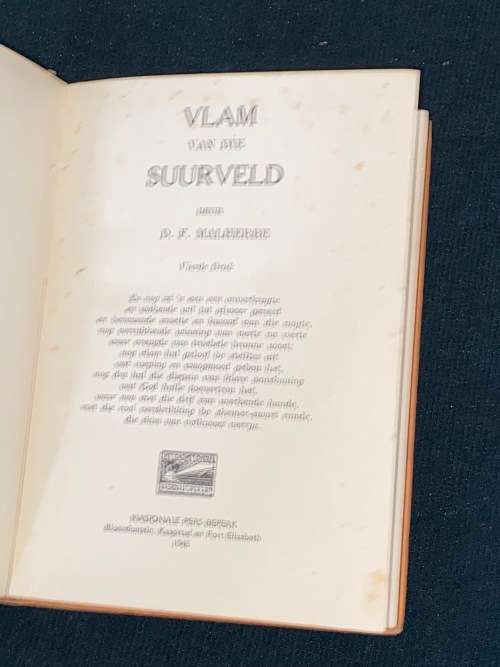 VLAM VAN DIE SUURVELD DEUR D.F. MALHERBE EX-LIB
