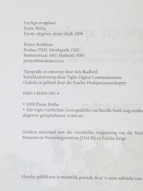 VOETLIGTE & APPLOUS DEUR DANIE BOTHA