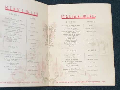 WINES OF ITALY VINTAGE BOOKLET FROM ROME