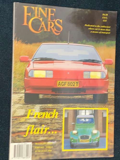 FINE CARS JULY 1990 MAGAZINE