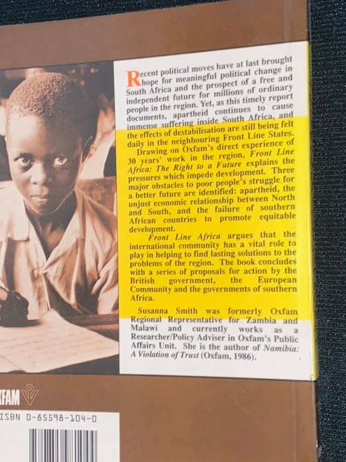 FRONT LINE AFRICA THE RIGHT TO A FUTURE BY SUSANNA SMITH