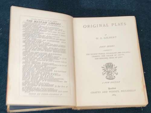 THE MAYFAIR LIBRARY ORIGINAL PLAYS OF W.S. GILBERT FIRST SERIES 1884