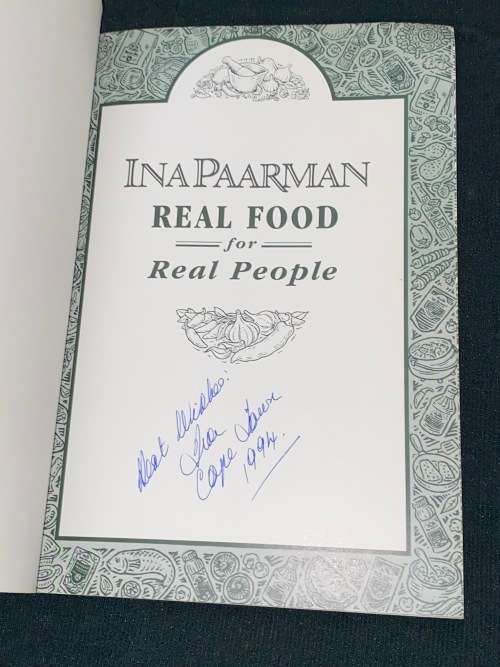 INA PAARMAN REAL FOOD FOR REAL PEOPLE SIGNED