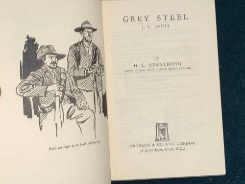 GREY STEEL J.C. SMUTS BY H.C. ARMSTRONG
