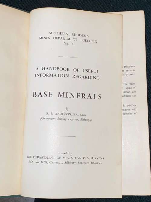 BASE MINERALS IN SOUTHERN RHODESIA