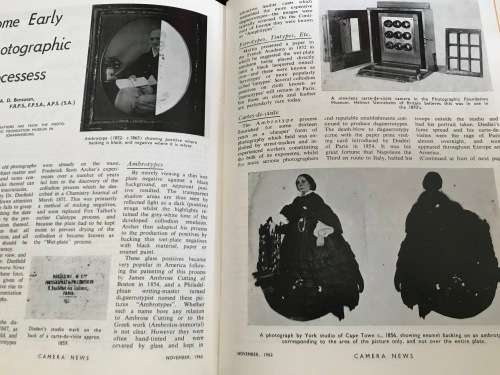 CAMERA NEWS OFFICIAL JOURNAL OF THE PHOTOGRAPHIC SOCIETY OF SOUTHERN AFRICA 1955 - 1962
