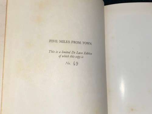 FIVE MILES FROM TOWN THE STORY OF THE OLYMPIC SPORTS CLUB 1904 - 1967 BY D.H. THOMSON