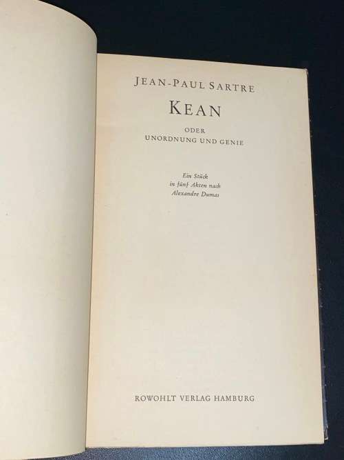 KEAN BY JEAN PAUL SARTRE 1954