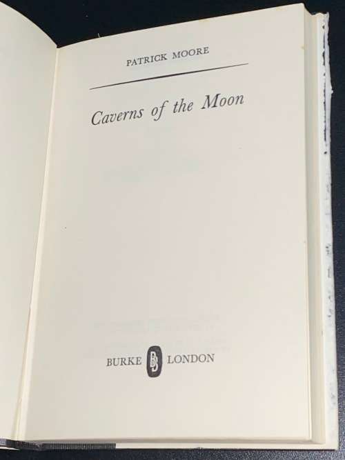 CAVERNS OF THE MOON BY PATRICK MOORE 1964 1ST EDITION