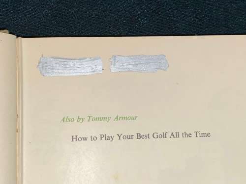 A ROUND OF GOLF WITH TOMMY ARMOUR