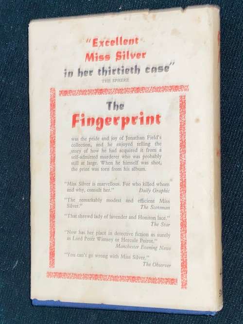 THE FINGERPRINT A MISS SILVER MYSTERY BY PATRICIA WENTWORTH