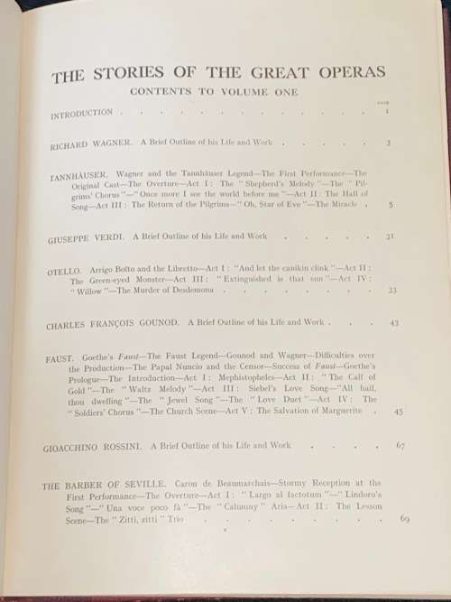 THE STORIES OF THE GREAT OPERAS WITH MUSIC EDITED BY ERNEST NEWMAN AND SIR LANDON RONALD 2 VOLUMES