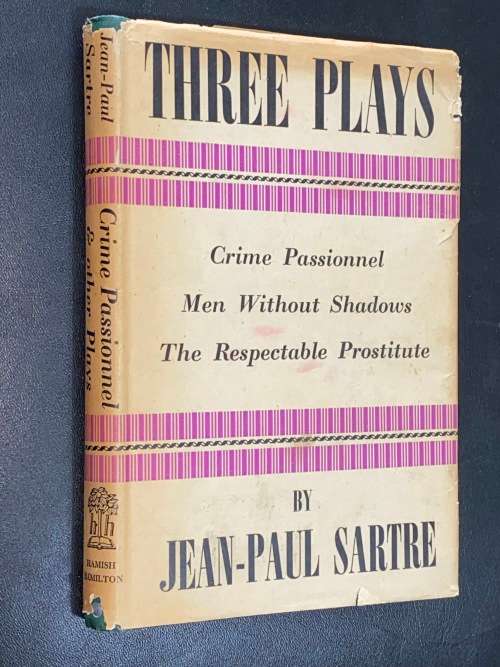 THREE PLAYS BY JEAN-PAUL SATRE 1ST ENGLISH EDITION 1949