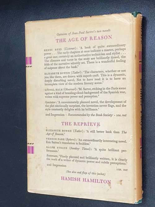 THREE PLAYS BY JEAN-PAUL SATRE 1ST ENGLISH EDITION 1949