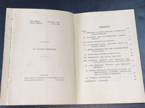 SOCIAL SECURITY BASIS OF RECONSTRUCTION BY J.R. SULLIVAN RARE PUBLICATION