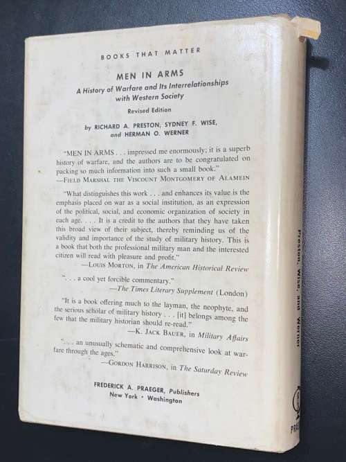 MEN IN ARMS A HISTORY OF WARFARE AND ITS INTERRELATIONSHIPS WITH WESTERN SOCIETY