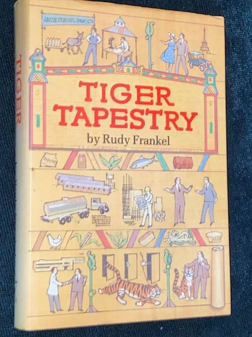 TIGER TAPESTRY BY RUDY FRANKEL SIGNED