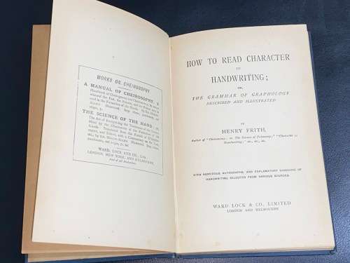 HOW TO READ CHARACTER IN HANDWRITING BY HENRY FRITH CIRCA 1890