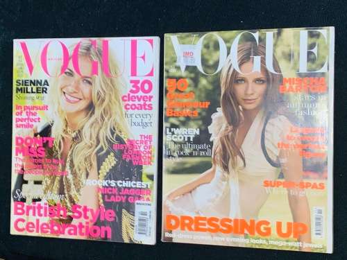 VOGUE UK MAGAZINES X 2 NOV 2006 AND OCT 2009