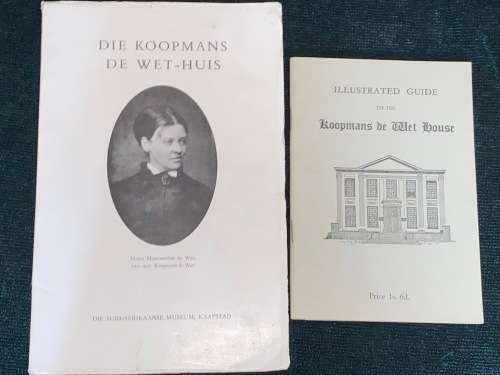 DIE KOOPMANS DE WET-HUIS 2 X VINTAGE BOOKLETS