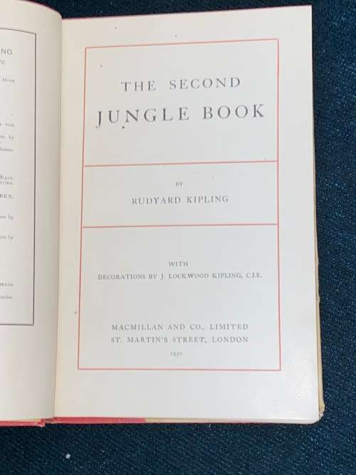 THE SECOND JUNGLE BOOK BY RUDYARD KIPLING 1950