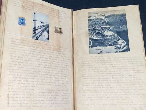 1950`S REISEBERICHT (TRAVELOGUE) OF GERMAN LADY ON VARIOUS CRUISES UP THE COAST OF AFRICA TO EUROPE