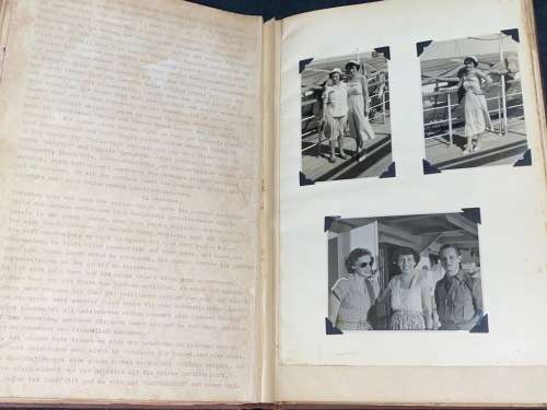 1950`S REISEBERICHT (TRAVELOGUE) OF GERMAN LADY ON VARIOUS CRUISES UP THE COAST OF AFRICA TO EUROPE