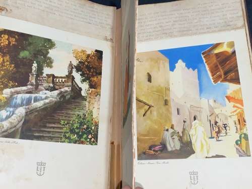 1950`S REISEBERICHT (TRAVELOGUE) OF GERMAN LADY ON VARIOUS CRUISES UP THE COAST OF AFRICA TO EUROPE