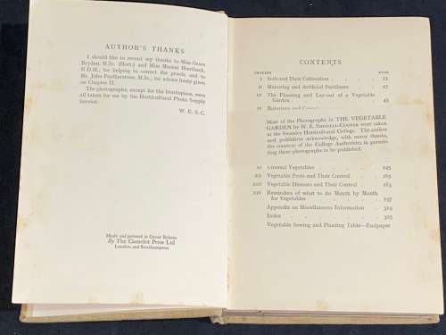 THE VEGETABLE GARDEN BY W.E. SHEWELL-COOPER VINTAGE EDITION