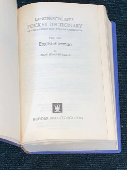 LANGENSCHEIDT`S POCKET DICTIONARY BY PROF EDMUND KLATT