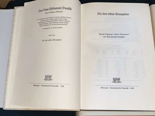 DAS NEUE TESTAMENT DEUTSCH VANDENHOECK & RUPRECHT IN GOTTINGEN 4 VOLUMES