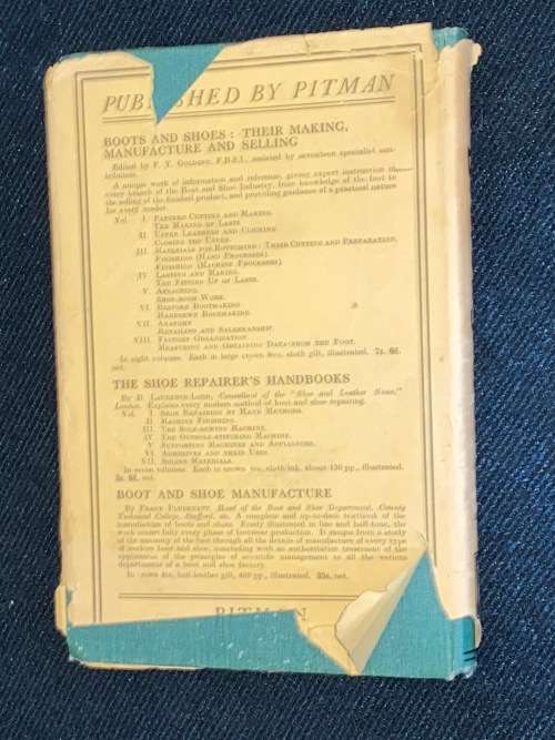 THE BOOT & SHOE INDUSTRY BY J.S. HARDING 1934