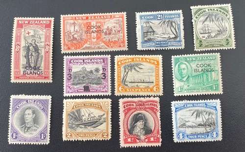 MIXED COOK ISLANDS UNUSED & HINGED