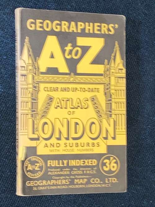 GEOGRAPHERS A TO Z ATLAS OF LONDON AND SUBURBS VINTAGE GUIDE