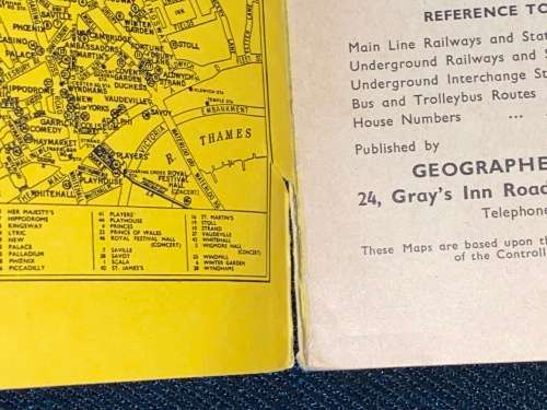 GEOGRAPHERS A TO Z ATLAS OF LONDON AND SUBURBS VINTAGE GUIDE