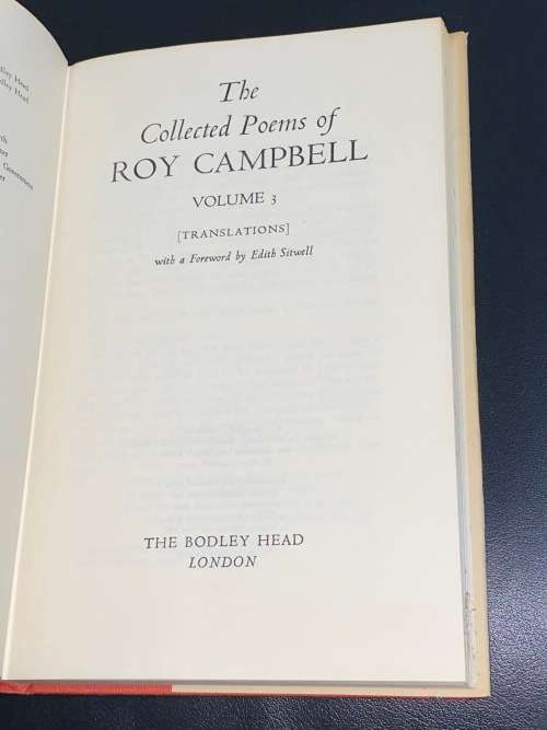 COLLECTED POEMS VOLUME III BY ROY CAMPBELL