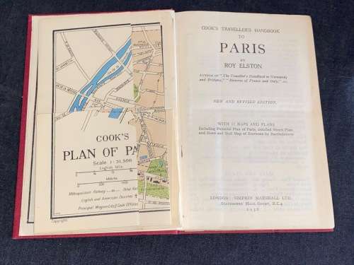 COOK`S TRAVELLER`S HANDBOOK TO PARIS BY ROY ELSTON 1938