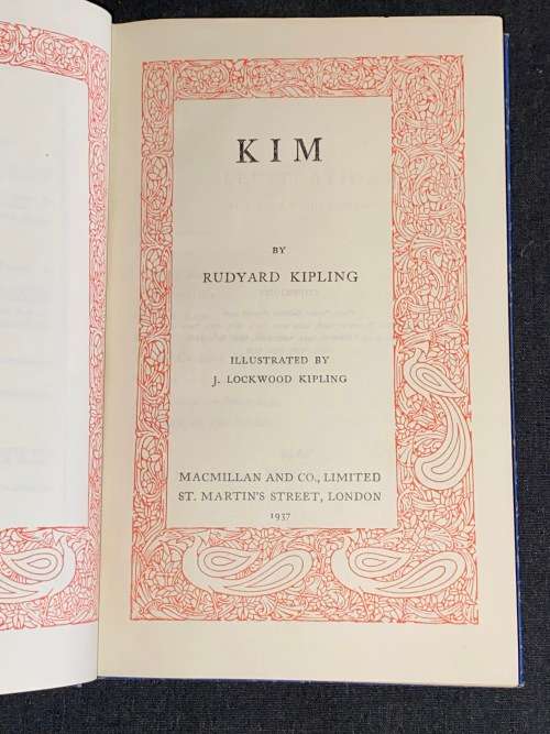 KIM BY RUDYARD KIPLING 1937