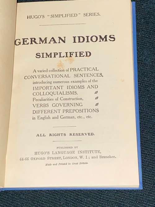 GERMAN IDIOMS SIMPLIFIED