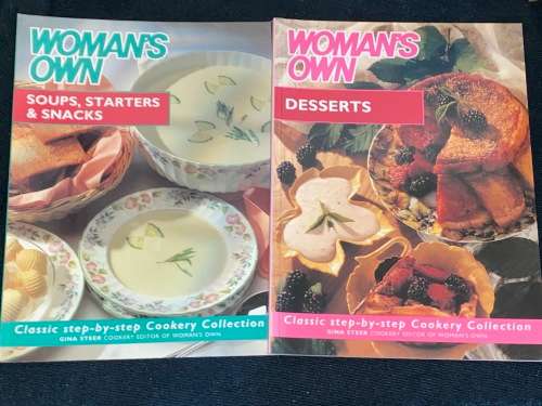 WOMAN`S OWN X 2 STEP-BY-STEP RECIPE BOOKS