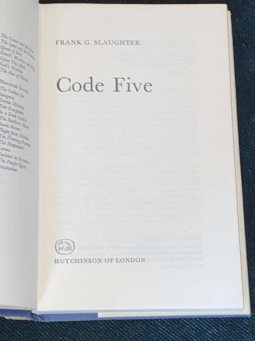 CODE FIVE BY FRANK G. SLAUGHTER