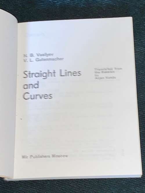 STRAIGHT LINES AND CURVES BY N. VASILYEV AND V. GUTENMACHER