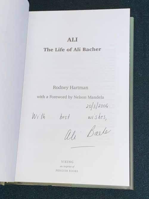 ALI THE LIFE OF ALI BACHER BY RODNEY HARTMAN SIGNED