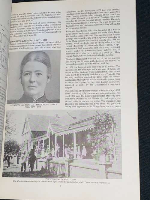 GREY`S HOSPITAL PIETERMARITZBURG 1855 - 1985 COMMEMORATIVE BROCHURE