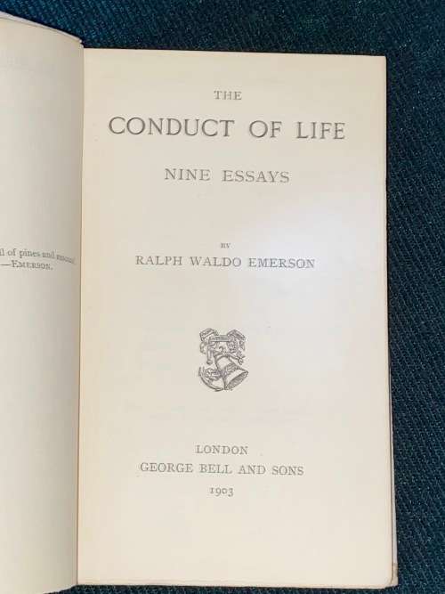 THE CONDUCT OF LIFE BY R.W. EMERSON