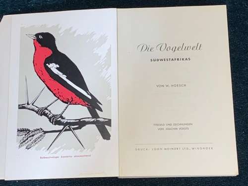 DIE VOGELWELT SUDWESTAFRIKAS - W. HOESCH
