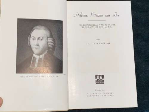 HELPERUS RITZEMA AN LIER DEUR DR. T.N. HANEKOM
