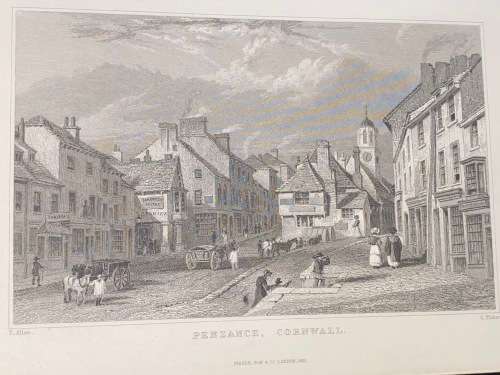 ORIGINAL ANTIQUE 1830 PRINTS OF CORNWALL