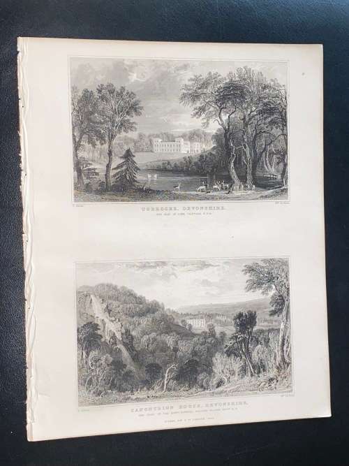 ORIGINAL ANTIQUE 1832 PRINTS OF DEVONSHIRE